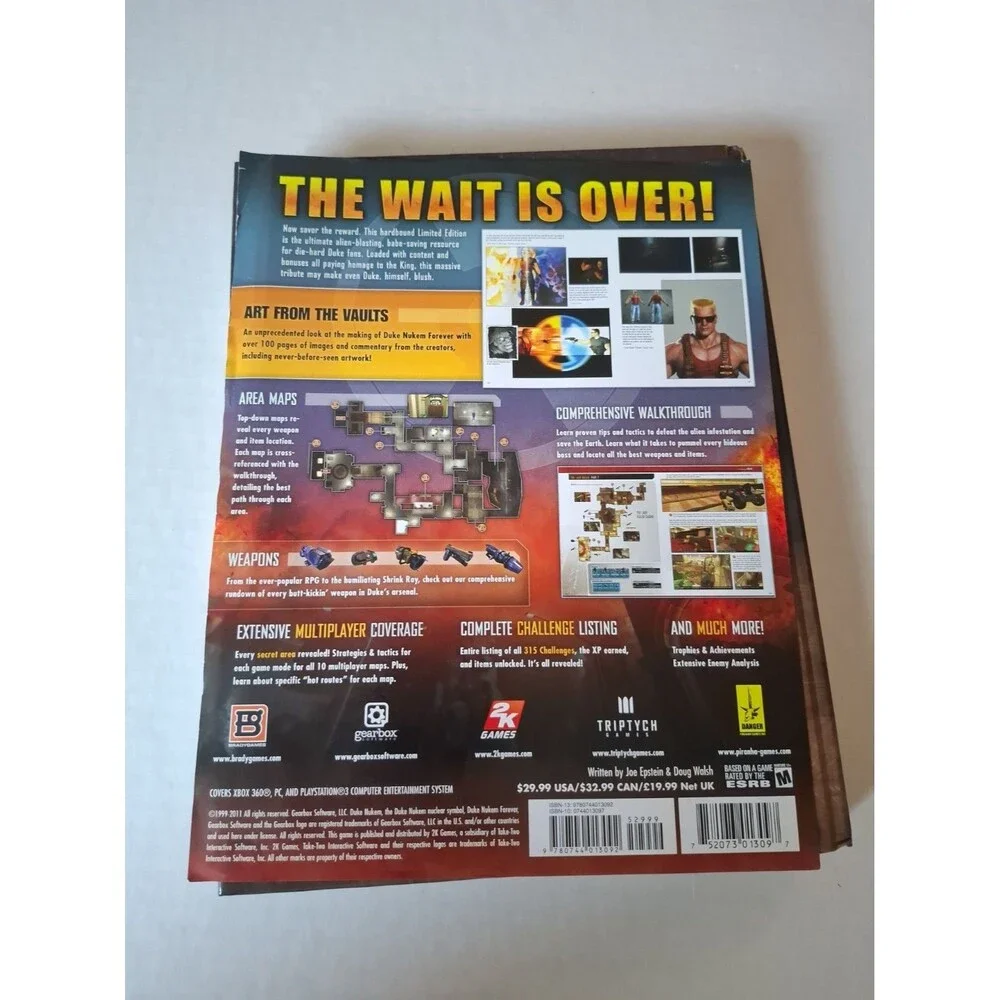DUKE NUKEM FOREVER Balls Of Steel (Hardcover, Limited Edition Strategy Guide)